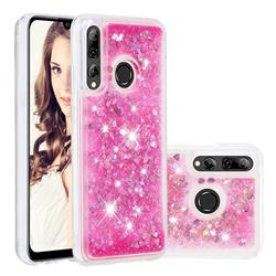 Dynamic Liquid Glitter Quicksand Sequins TPU Phone Case for Huawei P Smart+ (2019) - Rose
