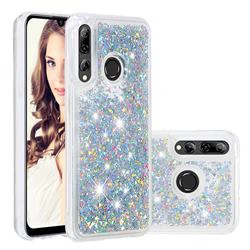 Dynamic Liquid Glitter Quicksand Sequins TPU Phone Case for Huawei P Smart+ (2019) - Silver