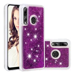Dynamic Liquid Glitter Quicksand Sequins TPU Phone Case for Huawei P Smart+ (2019) - Purple