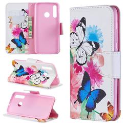 Vivid Flying Butterflies Leather Wallet Case for Huawei P Smart+ (2019)