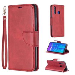 Classic Sheepskin PU Leather Phone Wallet Case for Huawei P Smart+ (2019) - Red