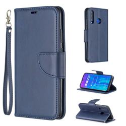 Classic Sheepskin PU Leather Phone Wallet Case for Huawei P Smart+ (2019) - Blue