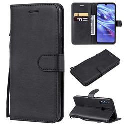 Retro Greek Classic Smooth PU Leather Wallet Phone Case for Huawei P Smart+ (2019) - Black