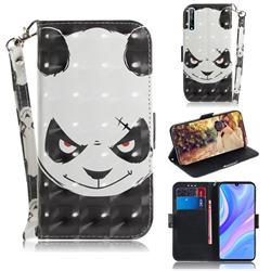 Angry Bear 3D Painted Leather Wallet Phone Case for Huawei P Smart S (2020)