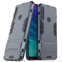 Armor Premium Tactical Grip Kickstand Shockproof Dual Layer Rugged Hard Cover for Huawei P Smart Z (2019) - Navy