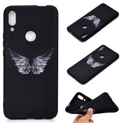 Wings Chalk Drawing Matte Black TPU Phone Cover for Huawei P Smart Z (2019)