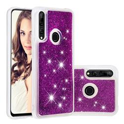 Dynamic Liquid Glitter Quicksand Sequins TPU Phone Case for Huawei P Smart Z (2019) - Purple