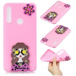 Violet Girl Soft 3D Silicone Case for Huawei P Smart Z (2019)