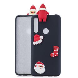 Black Santa Claus Christmas Xmax Soft 3D Silicone Case for Huawei P Smart Z (2019)