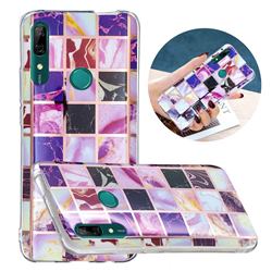Square Puzzle Painted Marble Electroplating Protective Case for Huawei P Smart Z (2019)