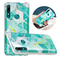 Green Glitter Painted Marble Electroplating Protective Case for Huawei P Smart Z (2019)