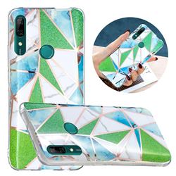 Green Triangle Painted Marble Electroplating Protective Case for Huawei P Smart Z (2019)