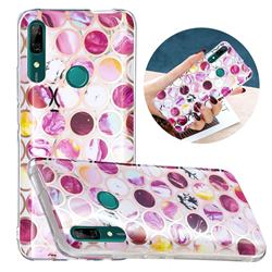 Round Puzzle Painted Marble Electroplating Protective Case for Huawei P Smart Z (2019)
