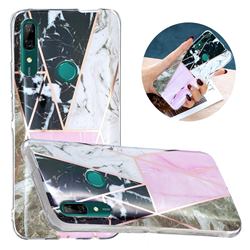 Pink and Black Painted Marble Electroplating Protective Case for Huawei P Smart Z (2019)