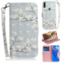 Magnolia Flower 3D Painted Leather Wallet Phone Case for Huawei P Smart Z (2019)