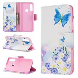 Butterflies Flowers Leather Wallet Case for Huawei P Smart Z (2019)