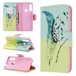 Feather Bird Leather Wallet Case for Huawei P Smart Z (2019)