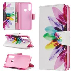 Seven-color Flowers Leather Wallet Case for Huawei P Smart Z (2019)