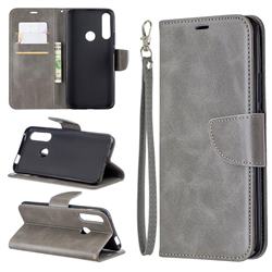 Classic Sheepskin PU Leather Phone Wallet Case for Huawei P Smart Z (2019) - Gray