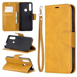Classic Sheepskin PU Leather Phone Wallet Case for Huawei P Smart Z (2019) - Yellow