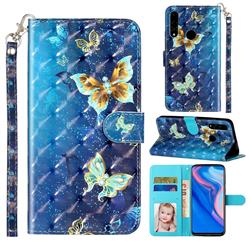 Rankine Butterfly 3D Leather Phone Holster Wallet Case for Huawei P Smart Z (2019)