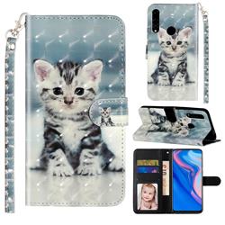 Kitten Cat 3D Leather Phone Holster Wallet Case for Huawei P Smart Z (2019)