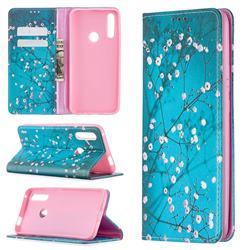 Plum Blossom Slim Magnetic Attraction Wallet Flip Cover for Huawei P Smart Z (2019)