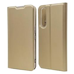 Ultra Slim Card Magnetic Automatic Suction Leather Wallet Case for Rakuten Big - Champagne