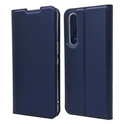 Ultra Slim Card Magnetic Automatic Suction Leather Wallet Case for Rakuten Big - Royal Blue