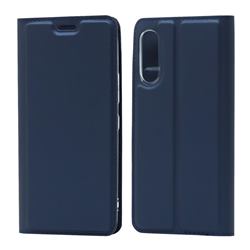 Ultra Slim Card Magnetic Automatic Suction Leather Wallet Case for Rakuten Hand - Royal Blue