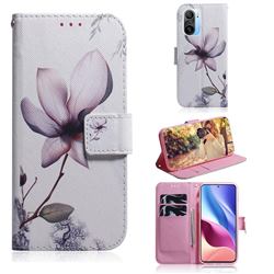 Magnolia Flower PU Leather Wallet Case for Xiaomi Redmi K40 / K40 Pro