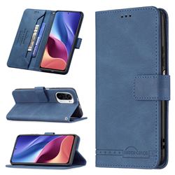 Binfen Color RFID Blocking Leather Wallet Case for Xiaomi Redmi K40 / K40 Pro - Blue