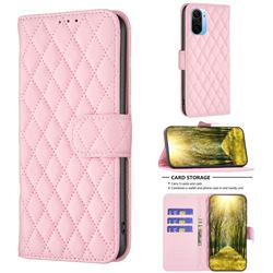Binfen Color BF-14 Fragrance Protective Wallet Flip Cover for Xiaomi Redmi K40 / K40 Pro - Pink