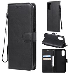 Retro Greek Classic Smooth PU Leather Wallet Phone Case for Xiaomi Redmi Note 10 5G - Black