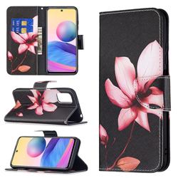 Lotus Flower Leather Wallet Case for Xiaomi Redmi Note 10 5G