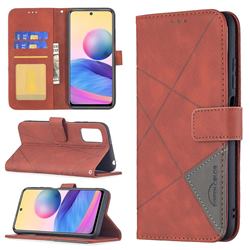 Binfen Color BF05 Prismatic Slim Wallet Flip Cover for Xiaomi Redmi Note 10 5G - Brown