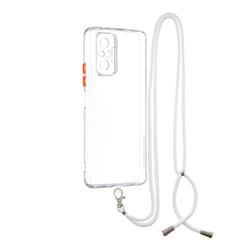 Necklace Cross-body Lanyard Strap Cord Phone Case Cover for Xiaomi Redmi Note 10 Pro / Note 10 Pro Max - Transparent
