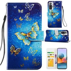 Phnom Penh Butterfly Smooth Leather Phone Wallet Case for Xiaomi Redmi Note 10 Pro / Note 10 Pro Max