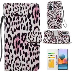 Leopard Smooth Leather Phone Wallet Case for Xiaomi Redmi Note 10 Pro / Note 10 Pro Max