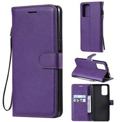 Retro Greek Classic Smooth PU Leather Wallet Phone Case for Xiaomi Redmi Note 10 Pro / Note 10 Pro Max - Purple
