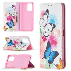 Flying Butterflies Slim Magnetic Attraction Wallet Flip Cover for Xiaomi Redmi Note 10 Pro / Note 10 Pro Max