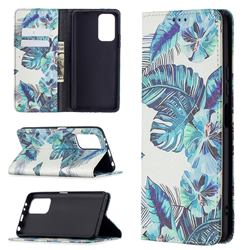 Blue Leaf Slim Magnetic Attraction Wallet Flip Cover for Xiaomi Redmi Note 10 Pro / Note 10 Pro Max