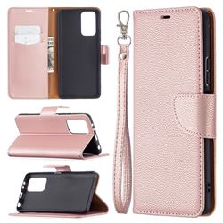 Classic Luxury Litchi Leather Phone Wallet Case for Xiaomi Redmi Note 10 Pro / Note 10 Pro Max - Golden