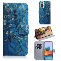 Apricot Tree PU Leather Wallet Case for Xiaomi Redmi Note 10 Pro / Note 10 Pro Max
