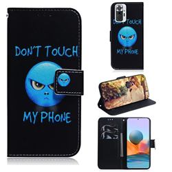 Not Touch My Phone PU Leather Wallet Case for Xiaomi Redmi Note 10 Pro / Note 10 Pro Max