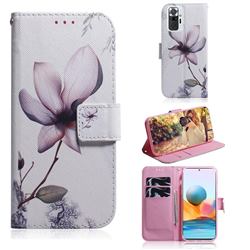 Magnolia Flower PU Leather Wallet Case for Xiaomi Redmi Note 10 Pro / Note 10 Pro Max