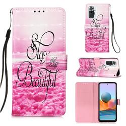 Beautiful 3D Painted Leather Wallet Case for Xiaomi Redmi Note 10 Pro / Note 10 Pro Max