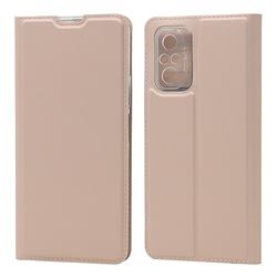 Ultra Slim Card Magnetic Automatic Suction Leather Wallet Case for Xiaomi Redmi Note 10 Pro / Note 10 Pro Max - Rose Gold