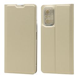Ultra Slim Card Magnetic Automatic Suction Leather Wallet Case for Xiaomi Redmi Note 10 Pro / Note 10 Pro Max - Champagne