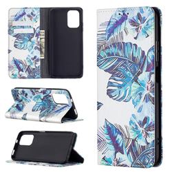Blue Leaf Slim Magnetic Attraction Wallet Flip Cover for Xiaomi Redmi Note 10 4G / Redmi Note 10S